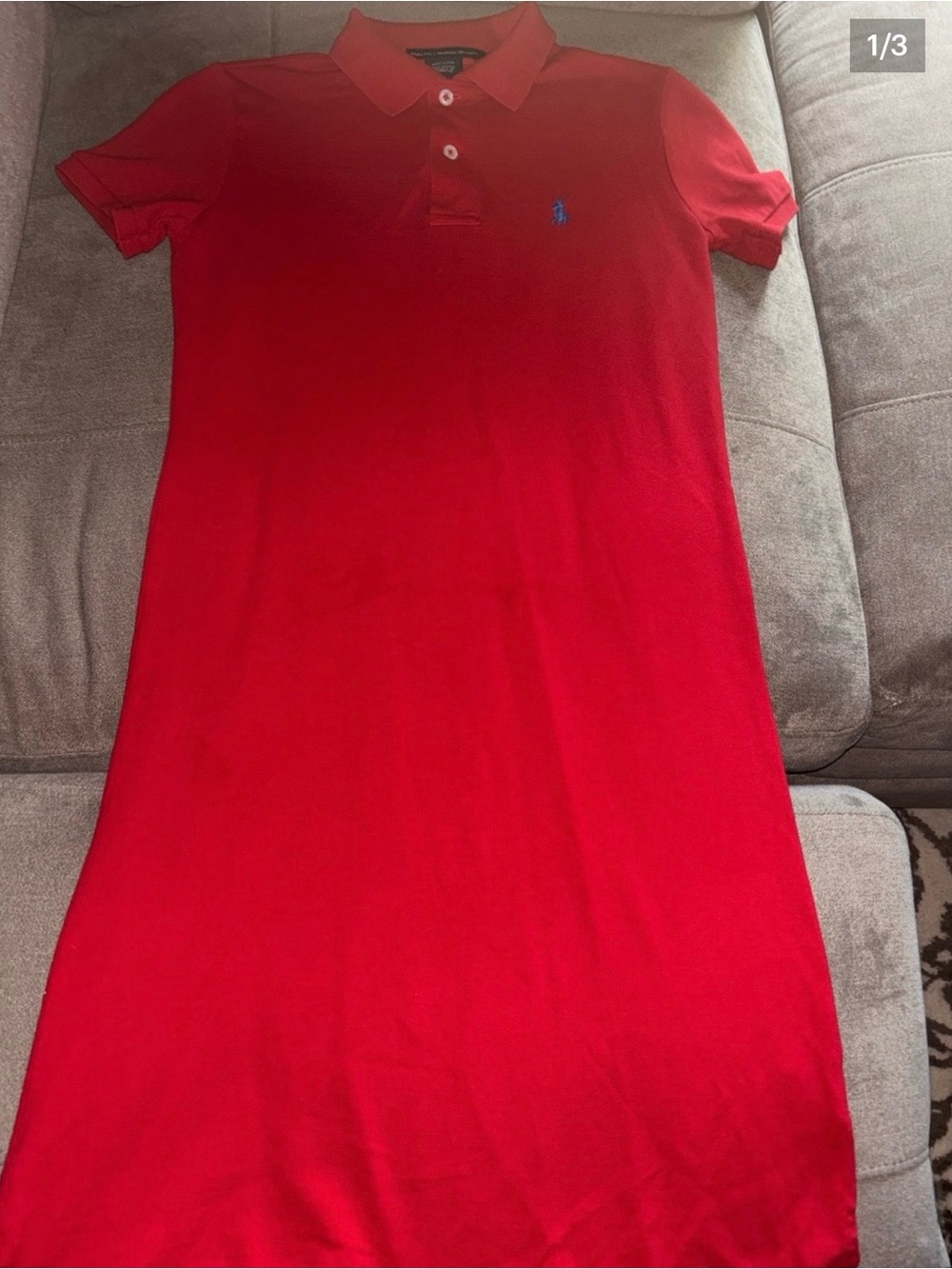 Polo by Ralph Lauren Girls Bright Red Polo Shirt Dress